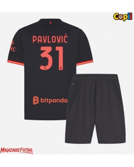 AC Milan Strahinja Pavlovic #31 Echipament de Fotbal Replică 2026-27 Copii Treilea (+ Șorturi)